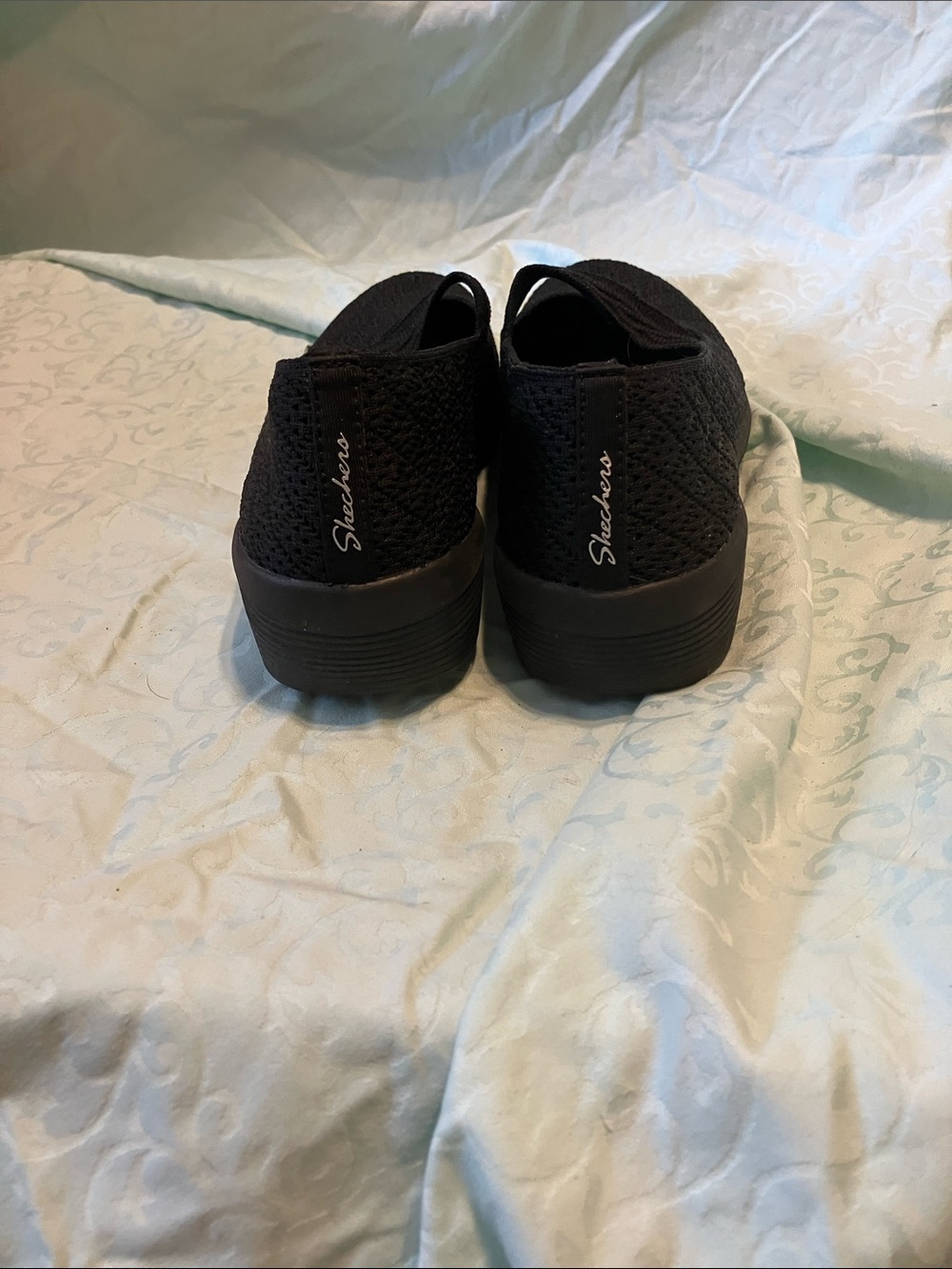 Skechers Women's Black Knit Slip-On Mary Jane Flats - Picture 4 of 6